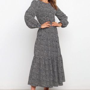 Petal & Pup Black and White Maxi Dress